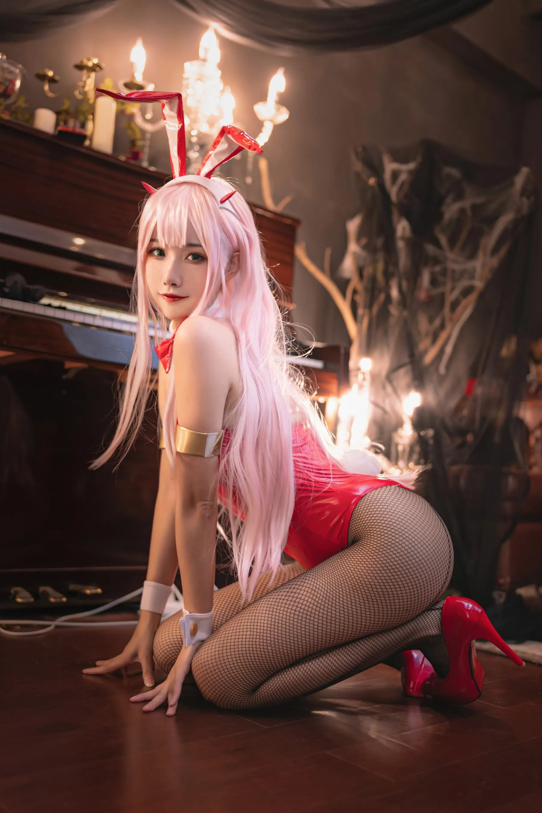 Momoko葵葵 – NO.36 DARLING in the FRANXX 02 泳装 兔女郎花嫁 [61P]插图9
